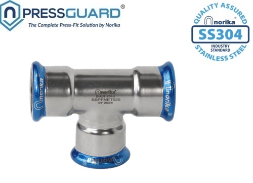 Stainless Steel 304 Press Fit Equal Tee